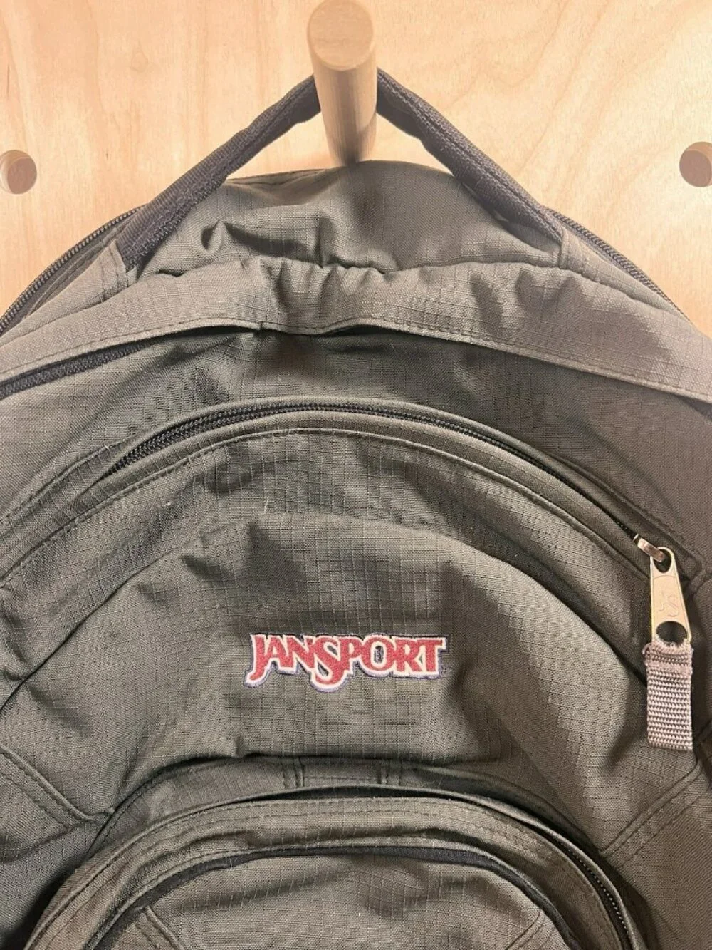 JanSport Right pack 3 Section Olive Green Backpack School Bag Travel Laptop